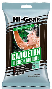 Салфетки HI-GEAR освежающие влажные 25шт