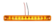 Фонарь габаритный LED 24V, желтый (L=180мм, 12-светодиодов-отражатель)