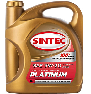 Масло моторное SINTEC PLATINUM 5W30 ILSAC SN GF-5 синт. 4л