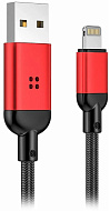 Кабель зарядки Rock R6 Type-C Metal Braided Smart Luminous Charge & Sync Cable red