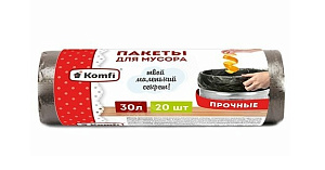 Пакеты для мусораТМ Komfi 30л 20шт арт.PM320BL/50