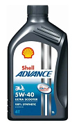 Масло моторное SHELL Advance 4Т Ultra Scooter 5W-40 1л