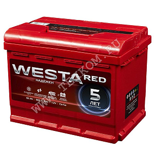 Аккумуляторная батарея WESTA RED 6СТ65VL прям 650А 242х175х190