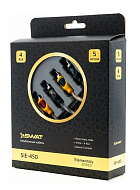 Кабель межблочный SWAT SIE-450 4RCA-4RCA, 5.0 метров, витая пара, медь