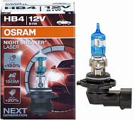 Лампа HB4 12V(51)+150% NIGHT BREAKER LASER 3950K OSRAM