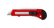 Нож с сегментированным лезвием, корпус из AБС пластика, сдвижной фиксатор ЗУБР