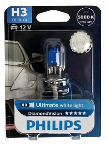 Лампа 12V H3 (55) PK22s Diamond Vision 5000K 12V Philips