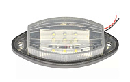 Фонарь габаритный LED 24V, белый (L=100мм, 6-светодиодов, "лодочка") Турция