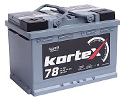 Аккумуляторная батарея KORTEX SILVER Dynamic 6СТ 78 прям. 278х175х190 Турция