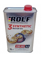 Масло моторное ROLF 3-SYNTHETIC 5W40 A3/B4 (металл.) синт. 1л**