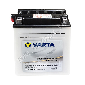 Аккумуляторная батарея VARTA МОТО14 FP +элек. 12N14-3A(YB14L-A2) 136х91х166 (ETN-514 011 014)