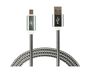 Кабель зарядки микро-USB серебряный (CB520-UMU-10S) WIIIX 1м