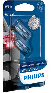 Лампа W5W W2,1x9,5d 5W к-кт Philips