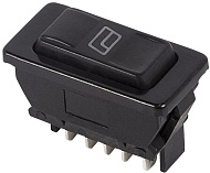 Выключатель стеклоподъемника клавиша 12V 20A черный с подсветкой