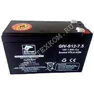 Аккумуляторная батарея BANNER GiV-S 12- 7,5 151x65x99 Австрия
