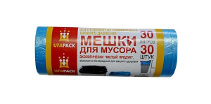 Мешки для мусора Ufapack, синие, 30 л, 30 шт.