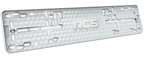 Рамка номерного знака RCS Light белая 1шт.
