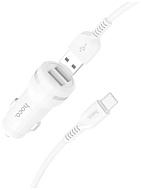 Устройство зарядное в прикуриватель Hoco Z27 2USB 2.4A+TypeC white