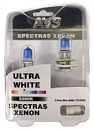 Лампа H3 12Vx75W+W5W AVS Spectras 5000K 4шт