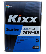 Масло трансмиссионное KIXX Geartec FF GL-4 75W85 п/синт. 4л