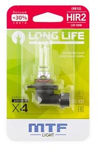 Лампа HIR 2 PX22d 55W Long Life блистер 1шт. MTF