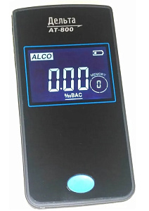 Алкотестер портативный AT800 (0,1-1,8) LCD-дисплей с подсветкой ДЕЛЬТА