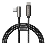 Кабель Baseus Legend Series Elbow Fast Charging Data Cable Type-C to Type-C 100w 1m black