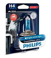 Лампа 12V H4 (60/55) CRYSTAL VISION ULTRA PHILIPS блистер