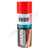 Эмаль KUDO термостойкая красная 520 мл.