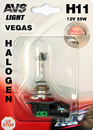 Лампа 12V H11 (55) PGJ19-2 12V AVS Vegas 1шт. бл.