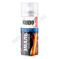 Эмаль KUDO термостойкая белая 520 мл.