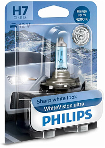 Лампа 12V H7 (55) WhiteVision ultra 4200K бл. PHILIPS