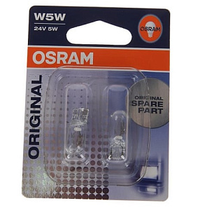 Лампа 24V W5W (W2.1*9.5d) бл-2шт OSRAM