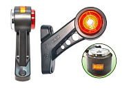 Фонарь габаритный LED 12-24V 1шт (декор-круг, 5-светодиодов, 3-и цвета, L=130мм)