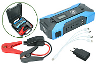 Устройство пуско-зарядное (аккумулятор 12000 мА/ч, кабель USB, провода с зажимами в наборе, кейс)