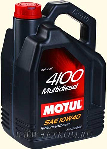 Масло моторное MOTUL 4100 MULTIDIESEL 10W40 5л синт.(остатки)