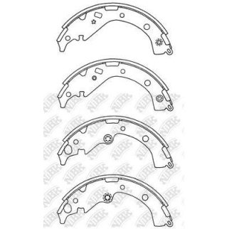 Колодки барабанные к-кт NiBK FN2371 фото