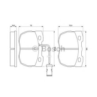 Колодки тормозные передние к-кт BOSCH 0 986 424 287 фото