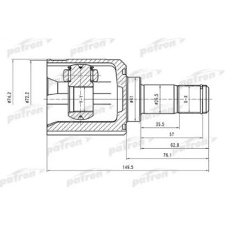 Шрус привода PATRON PCV1528 фото