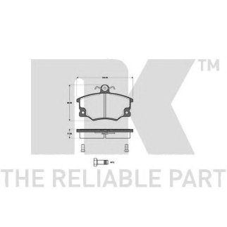 Колодки тормозные дисковые передние без датчиков износа с прижимной пластиной и аксессуарами / ALFA фото