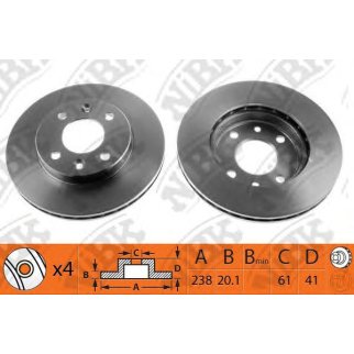 Диск тормозной NiBK RN1002 фото