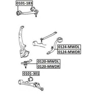 Рычаг передний правый ASVA 0124-MWDR фото