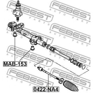 Сайлентблок FEBEST MAB-153 фото