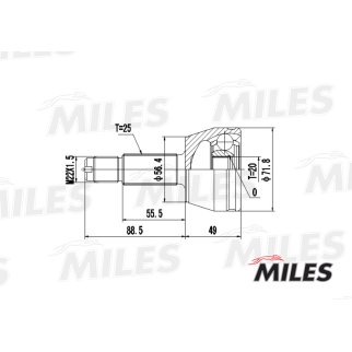 ШРУС FORD FIESTA/KA/MAZDA 121 1.3 95- нар. фото 3