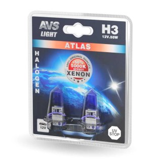 Галогенная лампа AVS ATLAS/5000К/ H3.24V.70W.блистер 2шт., шт фото