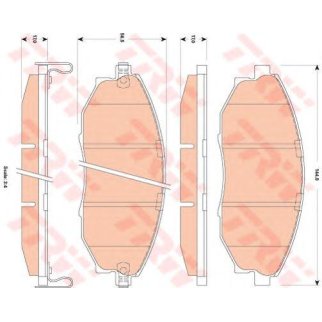 Колодки тормозные передние к-кт TRW GDB4179 фото