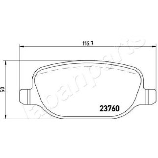Колодки тормозные задние дисковые к-кт Japanparts PP-0202AF фото