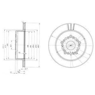 Диск тормозной LEXUS GS300 93-97/LS400 94-00 задний вент.D 307мм. фото