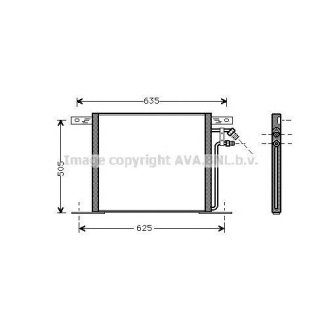 Радиатор кондиционера (конденсер) AVA MS5220 фото