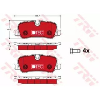 Колодки зад.LAND ROVER DISCOVERY III,IV 04-16 фото